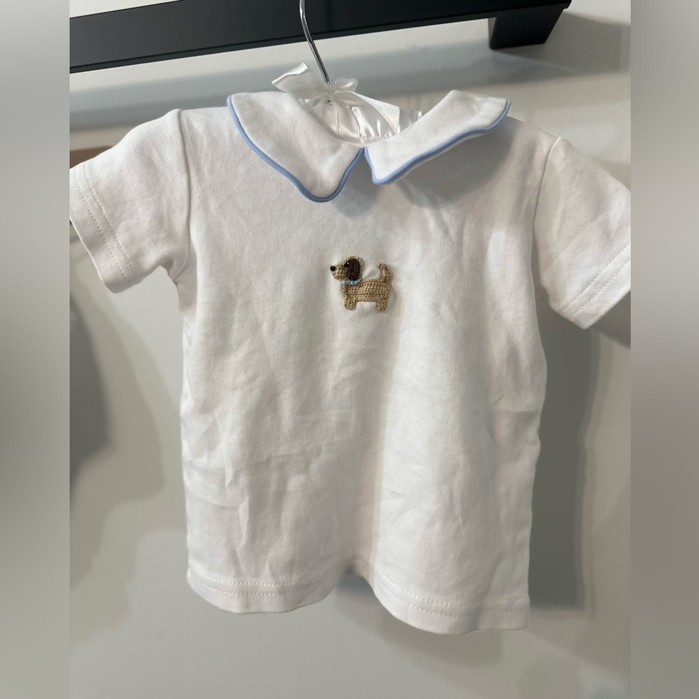 COPY - Baby Luigi collared puppy shirt 18m.